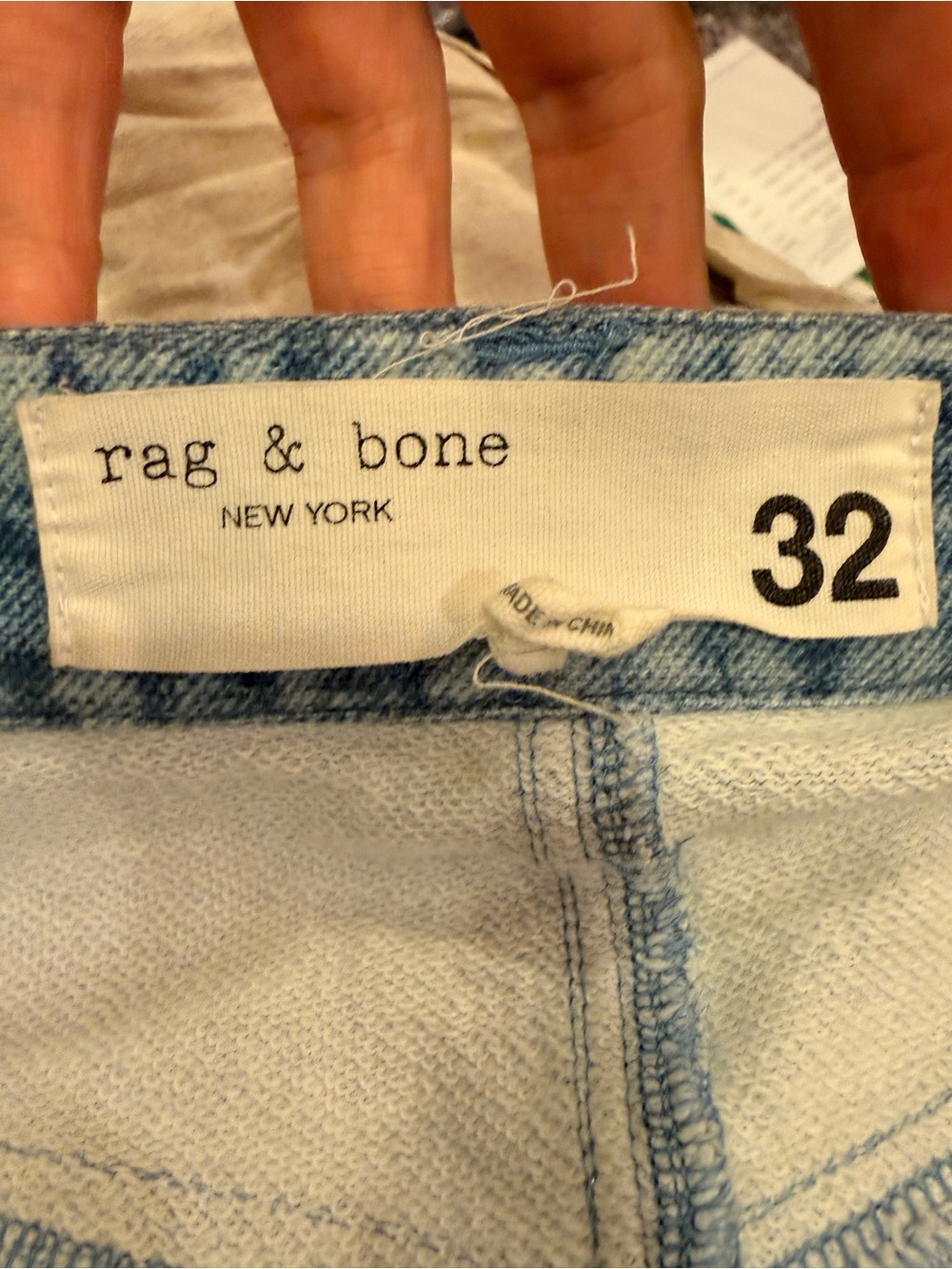rag & bone Women's Miramar Cotton Terry Utility Style Comfy Wide-Leg Jeans 32 - Picture 9 of 14